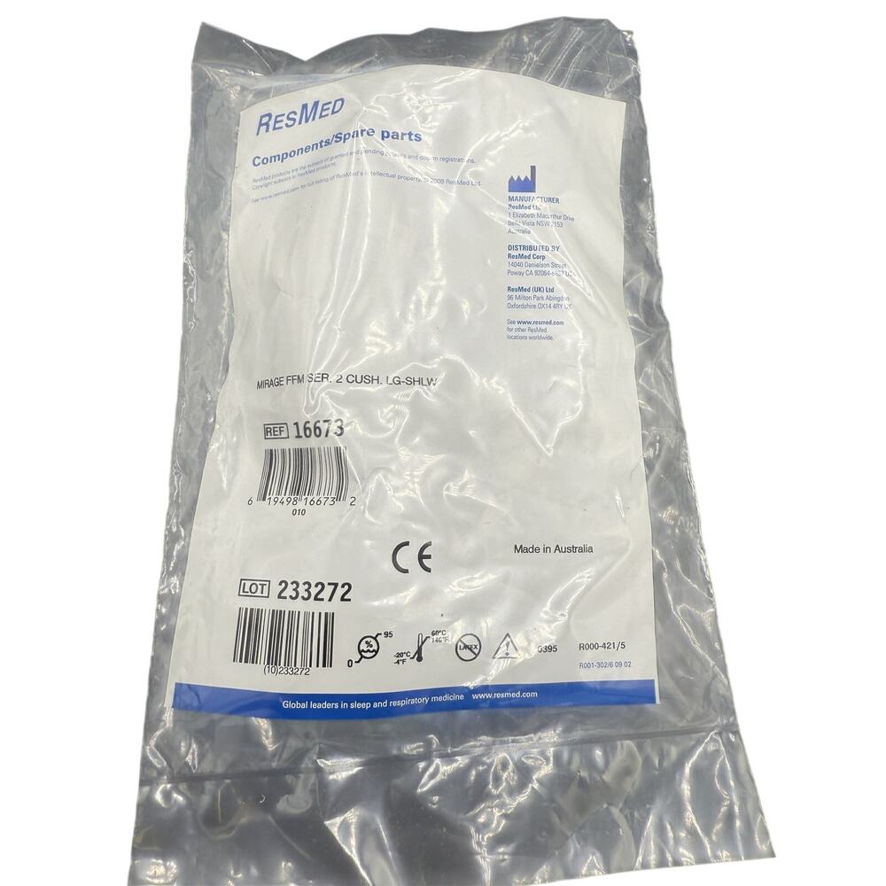 🫧 ResMed Ultra Mirage Full Face CPAP Cushion Large REF 16673 New Sealed Part
